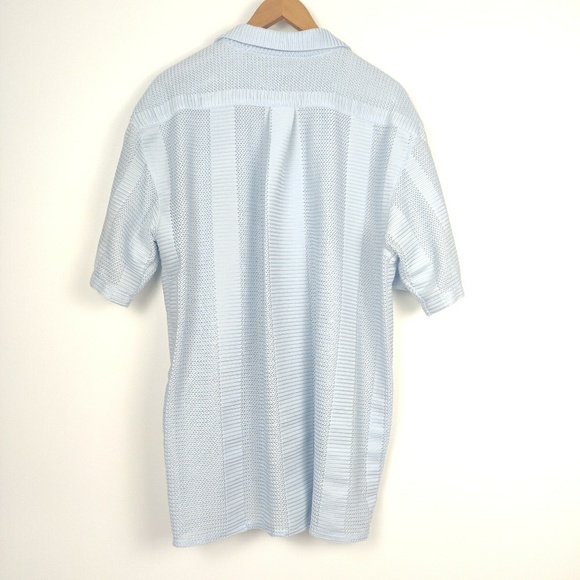 Ponti by Phita Blue Men's Button up Short Sleeve - Picture 2 of 4